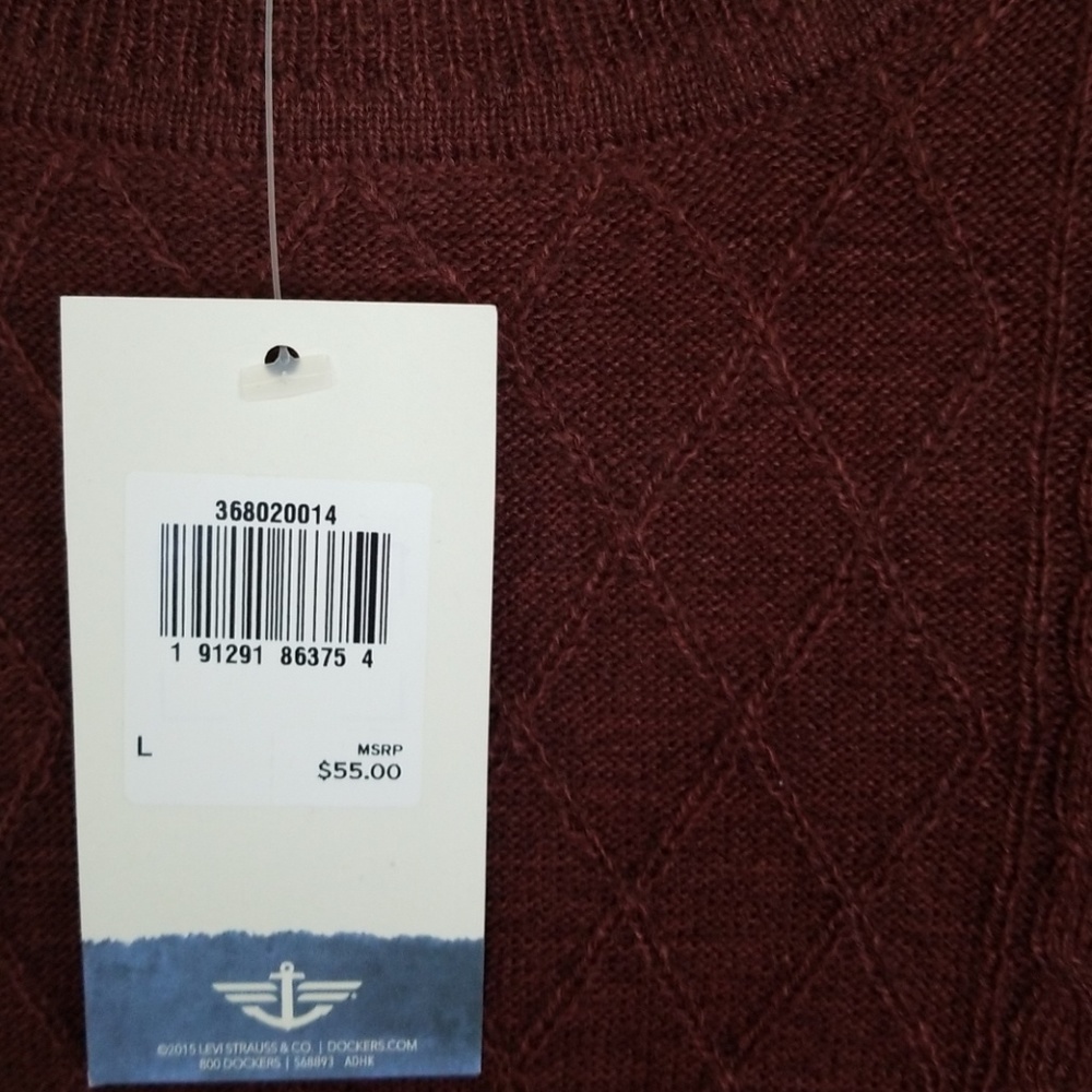 NWT Men's Dockers Lightweight Sweater - Picture 4 of 6